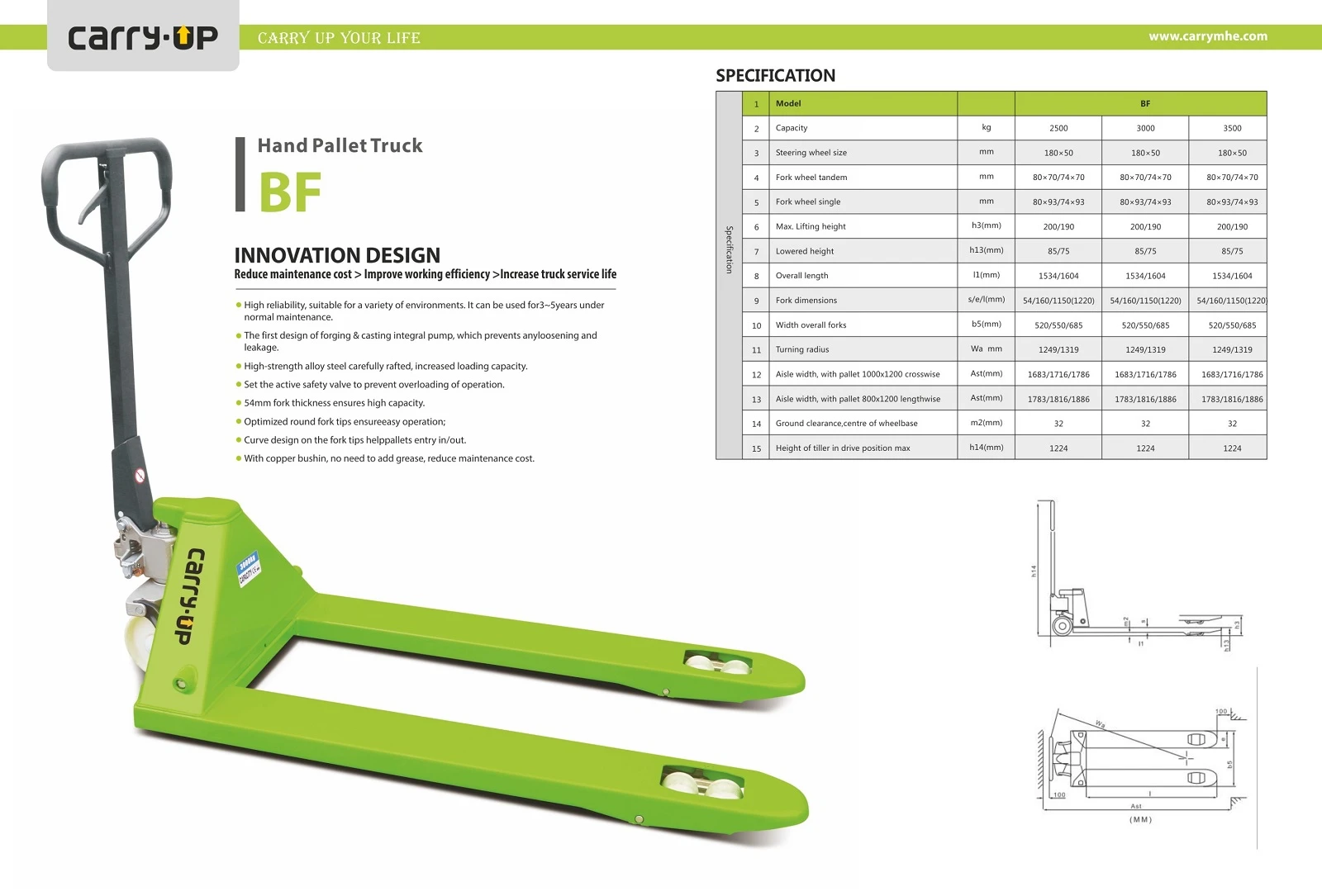 catalogue hand pallet truck BF catalogue hand pallet truck BF